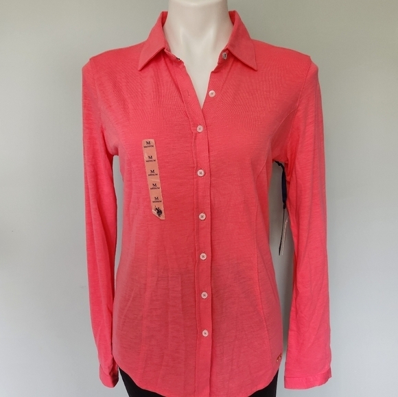 U.S. Polo Assn. Tops - U.S. Polo Assn Pink Button Down Top